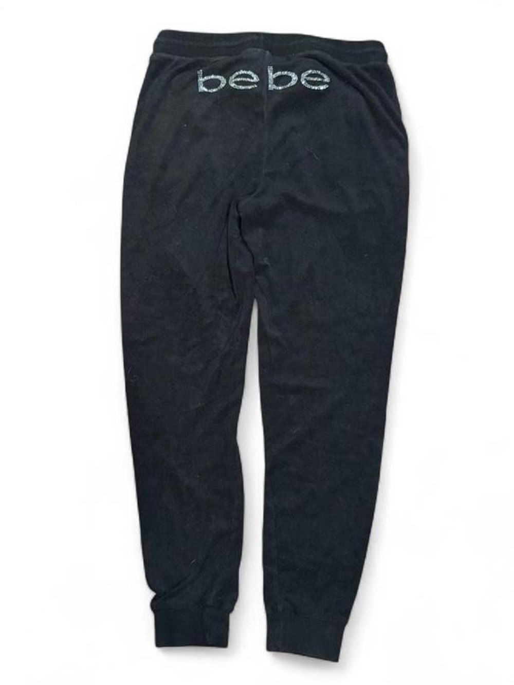Y2K bebe Sport Bedazzled Velour Cuffed Slim Sweatpants